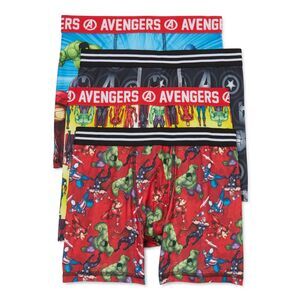 Avengers Boys Boxer Briefs Underwear, 4-Pack, (Choose from Small or Large)
